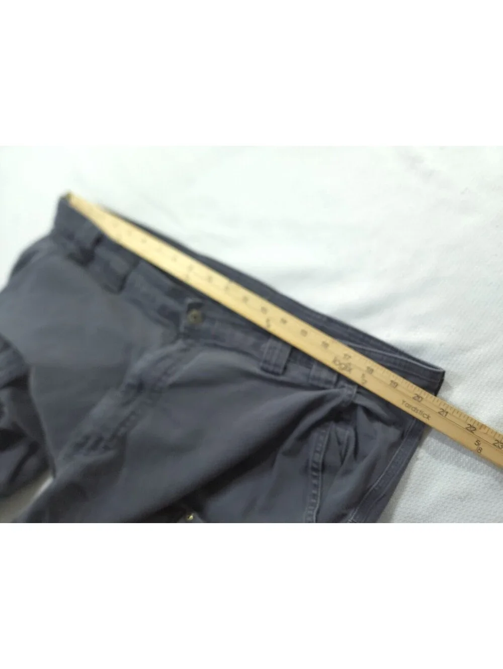 Duluth Trading Co Mens 40 Gray Flex Fire Hose Cargo Shorts Relaxed Fit Work